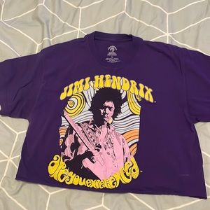 Jimi Hendrix Cropped graphic T